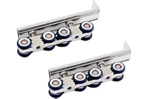 siduytin Sliding Door Roller Universal Hardware Slide Doors Wheel Rail Pulley Metal Tool Set Kitchen Bedroom Accessories, 2#