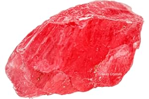 ‎ERLIWAY Rote Quarz-Rohkristalle, große 3,2–5,1 cm große Heilkristalle, natürliche Rohsteine, Kristall zum Taumeln, Cabbing, Brunnensteine, Dekoration, Polieren, Drahtwickeln, Wicca und Reiki