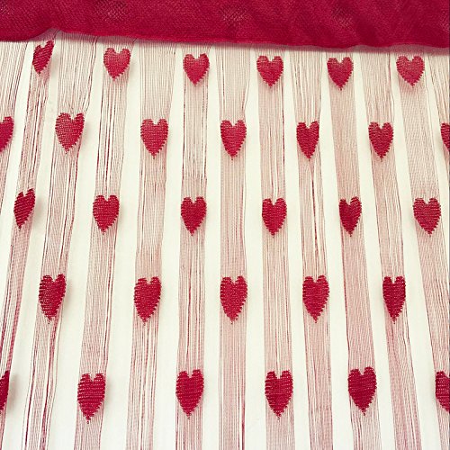 Moresave Herz Linie Quaste Schnur Tür Vorhang Faser Wand Fenster Raum Tassel 200cm x 100cm - 3