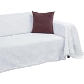 Latuda Home Purecot Premium Pamuklu P&uuml;sk&uuml;ll&uuml; Koltuk &Ouml;rt&uuml;s&uuml; 180x300 Large &Ccedil;ift Taraflı Terletmez Kaymaz,Gri