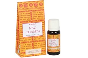 Goloka Nag Champa - Aceite aromático (30 ml, 3 botellas de 10 ml)