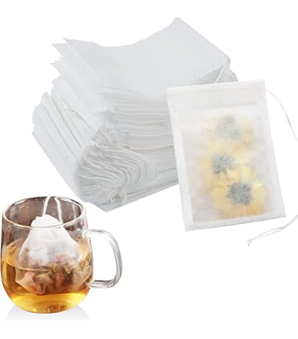 L&W Luck 250 Teebeutel Für Losen Tee - 7x9cm Mit Kordelzug Aus Maisfaser