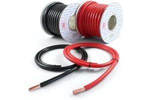 Autowiring Automotive Hi-Flex 170 Amp 25 mm² 4 AWG batteria/avviatore/invertitore/saldatura PVC filo (nero, 2 metri)