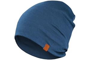 menique 100% Merinowolle Beanie Mütze Damen – Laufmütze Herren, Thermo Wintermütze, Weiche Atmungsaktive Merino Mütze Dünn, Leichte Funktionsmütze für Skifahren, Joggen, Radfahren