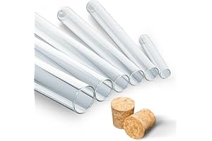 Tuuters 25x Glas Reagenzgläser mit Korken Verschluss Presskorken (180 x Ø 20mm)