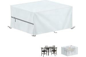 LAMUNI Bache Table Jardin Housse de Protection Table de Jardin 120x80x75cm Housse Table Exterieur Housse Salon Jardin Impermeable Bâche Salon de Jardin 420D Oxford Housses pour Tables de Jardin