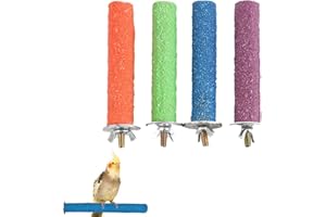 ZKSXOA 4 Pcs Papagei Sitzstangen Spielzeug Vogelkäfig Sitzstangen Stand 15cm Pfote Schleifen Spielzeug Für Sittich Interaktive Vogelkäfig Sitzstangen Für Papageien Vogel Kauspielzeug