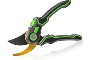 AOSTOK Forbici Potatura, Forbici da Giardino Professionali Cesoie da Potatura Giardino 25cm Cesoie Potatura Regolabili,SK5 lama in Acciaio al Carbonio Forbice Potatura per Giardino, Frutteto, Cortile