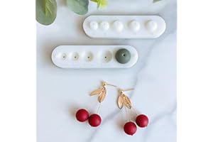 Keoker Perlenlochmacher für Polymer Clay, Piercing Ton Werkzeug, 5 Größen: 6, 8, 10, 12, 14 mm, Kunstharz, Erwachsene, Unisex, Rot, Nicht zusammenklappbar