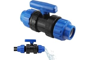 32 mm PE-kulkran, PE-rörskruvanslutning, rör 32 mm kontakt, robust, temperaturbeständig och tryckbeständig upp till 16 bar, s