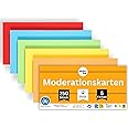 Perfect Line Moderationskarten - 250 Stück In 5 Farben (Rhombus-Form)