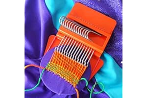 MRISATA Mini-Webstuhl-Webwerkzeug-Set, Haushalts-Strickmaschine, Webstuhl-Stopfmaschine, Speedweave-Stopfmaschine, Speedweave-Stopfmaschine, Mini-Webstuhlmaschine, Webwerkzeug (14 Haken)