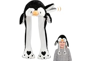 GLAITC Hat with Moving Ears, Plush Ear Moving Hat, Soft Cute Animal Hat Funny Floppy Ear Hat Long Soft Jumping Hats Fun Cute Animal Flap Cap for Kids Women Men, Cosplay Costume for Christmas Easter Birthday