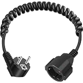 Extension Socket 0.6 m to 2 Metre, Power Extension Cable Extension Cable 230 V/16 A Extension Cable 3 x 1.0 mm&sup2; with Plug and