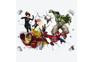 Miss-shop Adesivi Muro Iron Man Adesivo Murale Avengers Stickers Muro Iron Man Adesivi da Parete Iron Man 3D Adesivi Murali Iron Man Stickers Muro Iron Man