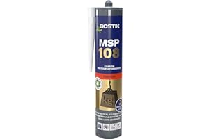 Bostik MSP 108 - Mastic de Fixation Hautes Performances - Formule MS Polymères - Intérieur/Extérieur - Maintien Immédiat - sans Solvant et sans Isocyanate - Couleur : Blanc - 1 Cartouche 290 ml