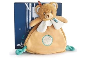 Doudou et Compagnie Tiwipi DC3638 przytulanka miś płaski, 23 cm, brązowy