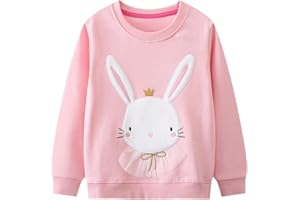 Gumyoss Sweatshirt Mädchen Pullover für Kinder Mädchen Baumwolle Sweater Kleinkind Mädchen Langarm Tops Alter 2-8 Jahre