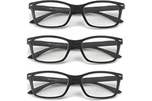 LANLANG 5 Pack Reading Glasses for men women with Spring Hinge, Black PC Frame including 1.0-4.0 diopters