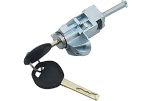 Kalunfex Cylindre de serrure de porte avant gauche avec 2 clés pour série 3 E46 51217019975 Cylindre serrure 7019975 Pour les véhicules à conduite à gauche
