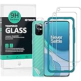 Ibywind Screen Protector for OnePlus 8T [2-Pack] with Camera Lens Cover, Baking Carbon Fiber Skin Cover, Including Easy Insta