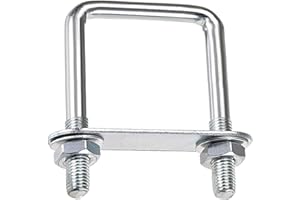 DUOYIF Bullone a U M10 100x150mm In Acciaio Inox Con Dado, Piastre e Rondella - Per Tubo Dell'Acqua, Fisso Traino Auto, Barche (1 Pezzo)