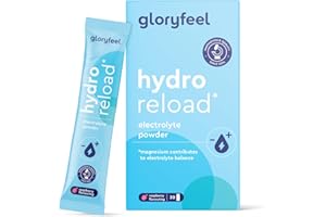 GLORYFEEL Electrolytes Hydratation et Glucides, 30 Sachets, Réhydratation Après le Sport, Contre la Fatigue et Supporte L'Énergie*, Avec Potassium, Magnésium et Chlorure, Poudre Boisson Isotonique, Framboise