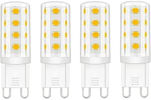 Lamkrtlp Ampoules LED G9, 3W Equivalent 35W Halogène Lampe, Blanc Chaud 3000K 380LM Sans Scintillement AC/DC 220V pour Chambre Salon Cuisine Jardin, Non Dimmable, Lot de 4