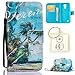 Produktbild für Galaxy S4 mini i9190 Hülle Brieftasche Schutzhülle, Malerei PU Lederhülle Flip Hülle im Bookstyle Cover Schale Stand Ständer Etui Karten Slot Schutzhülle Tasche Wallet Case für Samsung Galaxy S4 mini i9190 +Schlüsselanhänger (E) (10)
