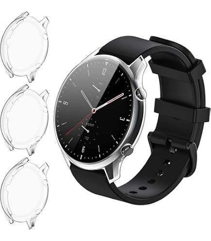 FWang Pellicola salvaschermo compatibile con Amazfit GTR 2,[4 pezzi],copertura totale curva 3D,Durezza 9H,Anti-Graffio,Senza Bolle,HD Pellicola Protettiva