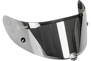 Guajiro - Visier Helm Kompatibel mit HJC HJ-26 | RPHA11 - HJC RPHA70 - (CARBON) | Motorradhelm Visier mit Pinlock Antivaho Halterung und Tear-off System | PC. Hohe Qualität (Silber)