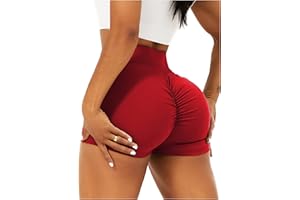 TZLDN Damskie krótkie legginsy typu push-up, marszczone spodenki do biegania, do uprawiania sportu, jogi, fitnessu, jazdy na rowerze, treningu