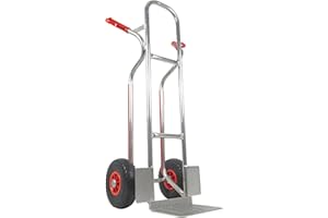 ‎TRESTLES Trestles Profi Sackkarre Alu Aluminium Vollgummireifen Sackkarren Transportkarre Treppensackkarre S04 Alu | 150kg Tragkraft | Treppenrutschkufen | Radschutz | große Schaufel | Sicherheitsgriffe