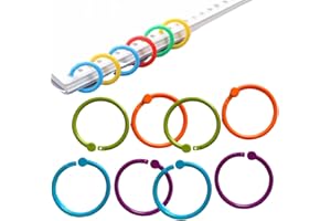 MY TEST Accessori per Ufficio - 8 Anelli Per Raccoglitore in Plastica Colori Assortiti - Anelli per Rilegatura Libri Fogli Bigliettini (ANELLI RACCOGLITORE)