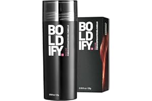 BOLDIFY Fibras Capilares para Cabello Fino (Cobrizo oscuro) Polvo Pelo Hombre – Botella 28g – Relleno Natural, Oculta al Instante la Pérdida de Cabello – Fibra Capilar Hombre, Mujer