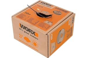 WORX WA0184 Filo perimetrale, lunghezza 50 mt. per Robot rasaerba Landroid,colore nero