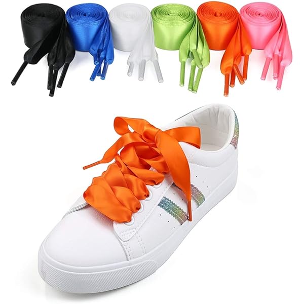 Lacci Per Scarpe ALUYF Paia Con Nastro Piatto In Raso E Organza