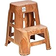 Nilkamal STL 21 Strong and Durable Plastic Step Stool for Home, Bedroom, Bathroom, Kitchen, Living Room, Office, Adult, Kids, Children's and Garden Stool with high Load Capacity. (Pear Wood)