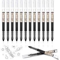 15 Schwarze Gelstifte HANKU – 0,5 Mm Ultrafeine Spitze, Perfekt Für Schule, Notizen & Journaling