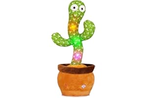 ZBATHTOY Sprechender Kaktus Tanzender Kaktus Spielzeug ab 1-6 Jahr Nachsprechen Sprechender KaktusTanzender Sprechender Singender KaktusSpielzeug for Kinder Geschenke für Kinder ab 1 2 3 4 Jahr