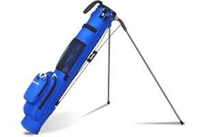 MAZEL Golf Stand Bag 2 Way Divider 2 Pockets,Adjustable Shoulder Straps,Superior 900D Nylon Lightweight Material Pencil Golf Bag for Men Women