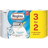 Regina Blitz Kitchen Towel Extra Large Roll 3ply Super Absorbent Paper, Pack of 3