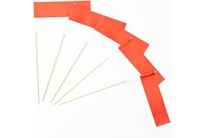 EVERFLAG Papierfähnchen: rot-weiß 500er Packung