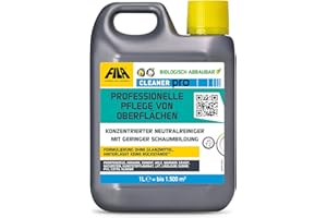 ‎FILA SURFACE CARE SOLUTIONS FILA Surface Care Solutions, CLEANER PRO, Professionelles Neutrales Fliesenreiniger Intensiv, All Purpose Cleaner, Reiniger für PVC Bodenbelag, Parkett, Vinylboden, etc. Bis zu 40 Wäschen, 1L