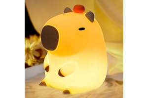 AQXONG Lampka nocna dla dzieci, przenośna lampka nocna dla dzieci, urocza lampka nocna z kapibarą - możliwość przyciemniania