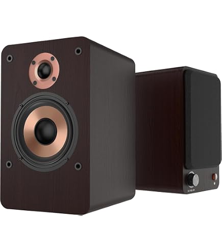 Auna Line - Coppia di altoparlanti da scaffale, casse attive 2 x 40 W max. Nero