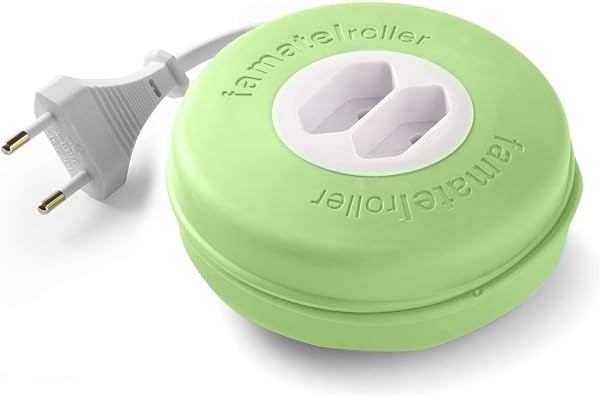 Famatel Upprullbar kabelvinda i silikon på 3 meter med 2 uttag, barnsäker samt mycket flexibel och hållbar