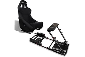 M MODAUTO MODAUTO Cockpit SimRacing, Soporte de Simulacion, Estructura de SimRacing+Asientos Opcional, Compatible con Logitech,Fanatec,Thrustmaster.