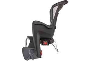 Polisport 8632200004 Bilby Maxi CFS – Seggiolino Bambino Per Bicicletta Su Portapacchi Posteriore, Per Bambini Da 9 Mesi A 6 Anni, Fino A 22 Kg, Sicuro E Confortevole, Nero/Grigio Scuro