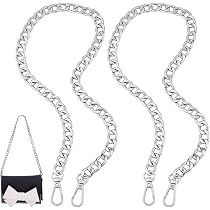 PandaHall 2 Strengen Aluminium Tasriem – 40 Cm Met Draaibare Sluitingen, Handige Vervanging Voor Handtassen